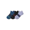 Bombas Merino Wool Blend Athletic Ankle Sock 3-pack In Black Teal Mix
