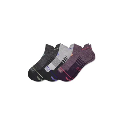 Bombas Merino Wool Blend Athletic Ankle Sock 3-pack In Gray