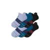 Bombas Merino Wool Blend Athletic Ankle Sock 6-pack In Black Teal Mix