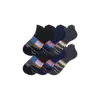 Bombas Merino Wool Blend Athletic Ankle Sock 6-pack In Navy Black Mix