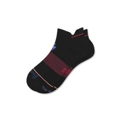Bombas Merino Wool Blend Athletic Ankle Socks In Black Wine