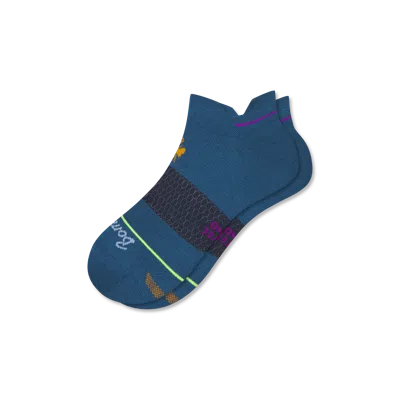 Bombas Merino Wool Blend Athletic Ankle Socks In Blue Teal