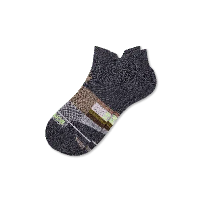 Bombas Merino Wool Blend Athletic Ankle Socks In Charcoal