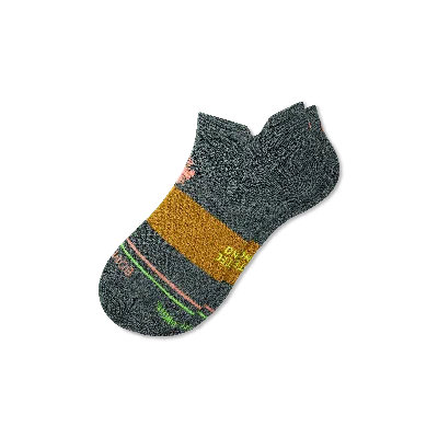 Bombas Merino Wool Blend Athletic Ankle Socks In Moss Grey