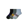 Bombas Merino Wool Blend Athletic Quarter Sock 3-pack In Moss Ocean Mix