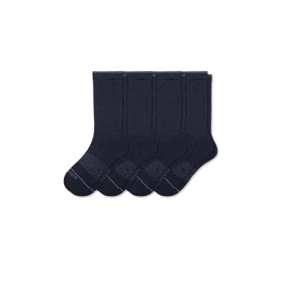 Bombas Merino Wool Blend Calf Sock 4-pack In Blue