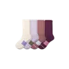 Bombas Merino Wool Blend Calf Sock 4-pack In Cocoa Purple Mix