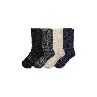 Bombas Merino Wool Blend Calf Sock 4-pack In Dark Mix
