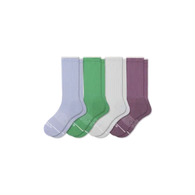 Bombas Merino Wool Blend Calf Sock 4-pack In Dawn Purple Mix
