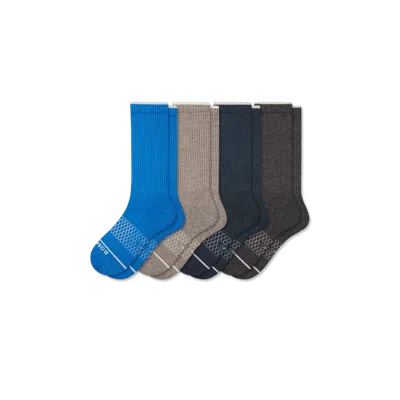 Bombas Merino Wool Blend Calf Sock 4-pack In Multi