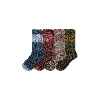 Bombas Merino Wool Blend Calf Sock 4-pack In Navy Cocoa Heather Mix