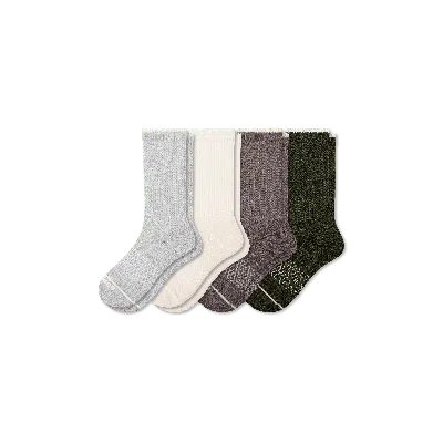 Bombas Merino Wool Blend Calf Sock 4-pack In Shades Mix
