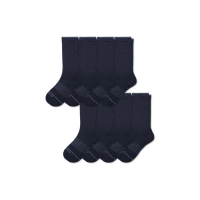 Bombas Merino Wool Blend Calf Sock 8-pack In Blue