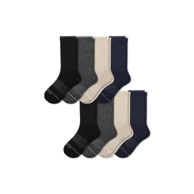 Bombas Merino Wool Blend Calf Sock 8-pack In Dark Mix