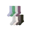 Bombas Merino Wool Blend Calf Sock 8-pack In Dawn Purple Mix