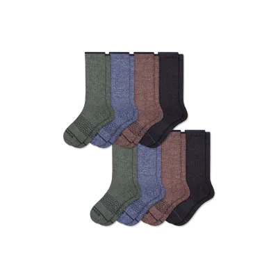 Bombas Merino Wool Blend Calf Sock 8-pack In Multi