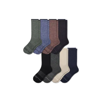 Bombas Merino Wool Blend Calf Sock 8-pack In Multi