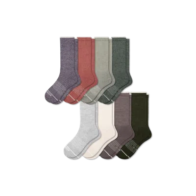 Bombas Merino Wool Blend Calf Sock 8-pack In Multi