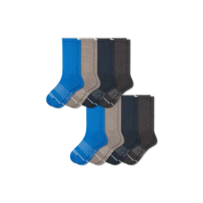 Bombas Merino Wool Blend Calf Sock 8-pack In Multi
