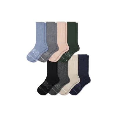 Bombas Merino Wool Blend Calf Sock 8-pack In Orange
