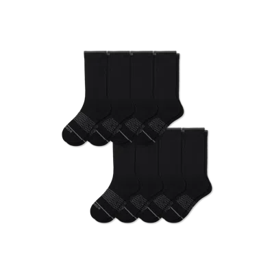 Bombas Merino Wool Blend Calf Sock 8-pack In Black Mix