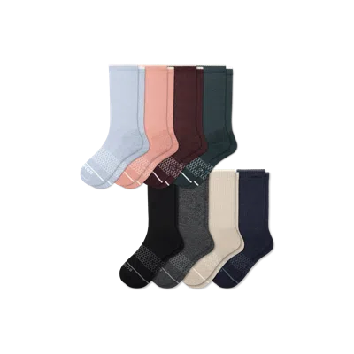 Bombas Merino Wool Blend Calf Sock 8-pack In Blush Core Mix