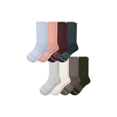 Bombas Merino Wool Blend Calf Sock 8-pack In Multi