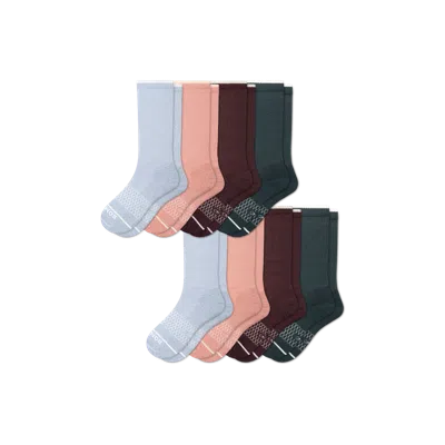 Bombas Merino Wool Blend Calf Sock 8-pack In Purple