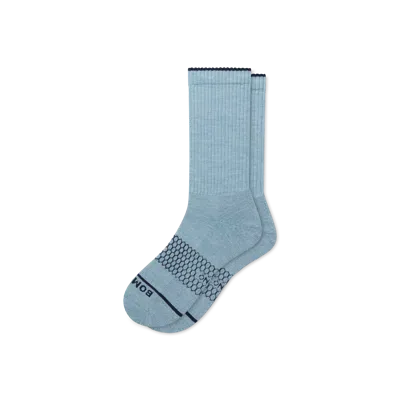 Bombas Merino Wool Blend Calf Socks In Aqua Blue