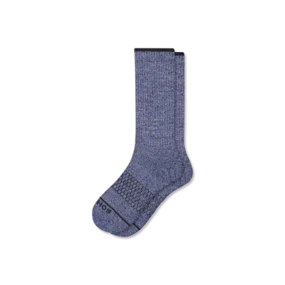 Bombas Merino Wool Blend Calf Socks In Blue