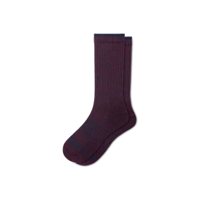 Bombas Merino Wool Blend Calf Socks In Burgundy