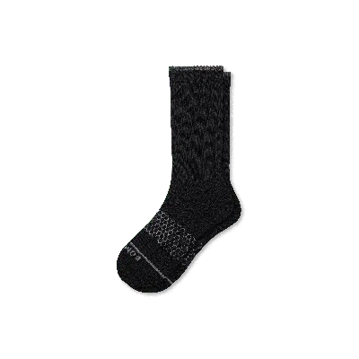 Bombas Merino Wool Blend Calf Socks In Ink Black
