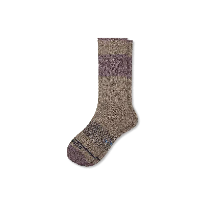 Bombas Merino Wool Blend Calf Socks In Mushroom Heather