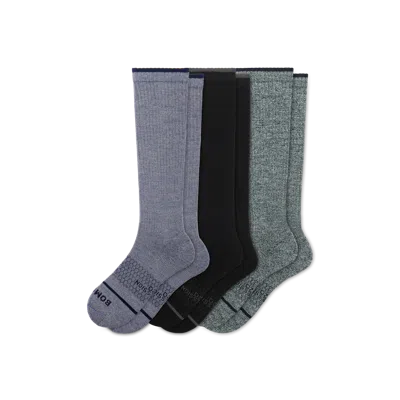 Bombas Merino Wool Blend Everyday Compression Knee High Socks 3-pack (15-20mmhg) In Multi