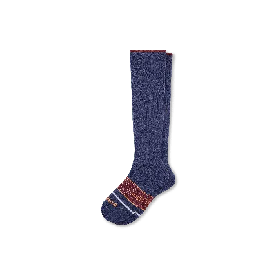 Bombas Merino Wool Blend Everyday Compression Socks (15-20mmhg) In Baltic Blue