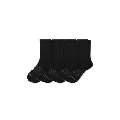 Bombas Merino Wool Blend Half Calf Sock 4-pack In Black