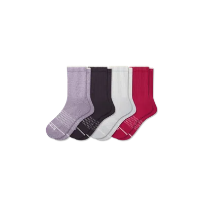 Bombas Merino Wool Blend Half Calf Sock 4-pack In Brown