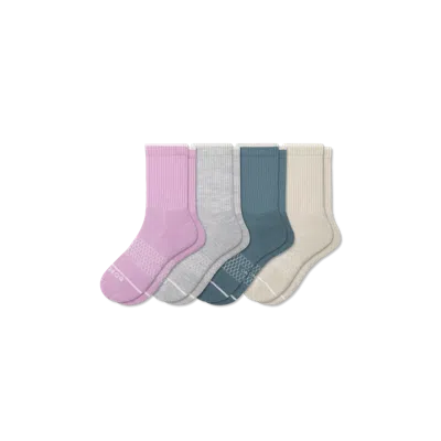 Bombas Merino Wool Blend Half Calf Sock 4-pack In Surf Flower Mix