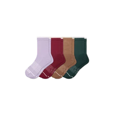 Bombas Merino Wool Blend Half Calf Sock 4-pack In Multi