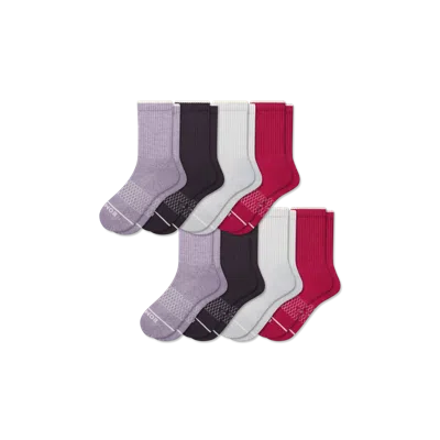 Bombas Merino Wool Blend Half Calf Sock 8-pack In Brown