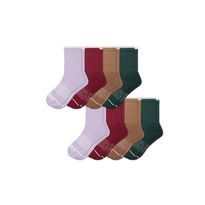 Bombas Merino Wool Blend Half Calf Sock 8-pack In Multi