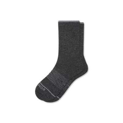 Bombas Merino Wool Blend Half Calf Socks In Charcoal