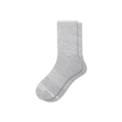 Bombas Merino Wool Blend Half Calf Socks In Light Grey