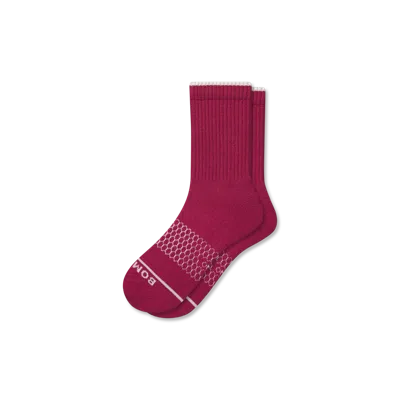 Bombas Merino Wool Blend Half Calf Socks In Red