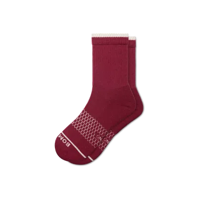 Bombas Merino Wool Blend Half Calf Socks In Red