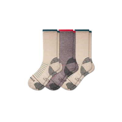 Bombas Merino Wool Blend Hiking Performance Calf Sock 3-pack In Neutral
