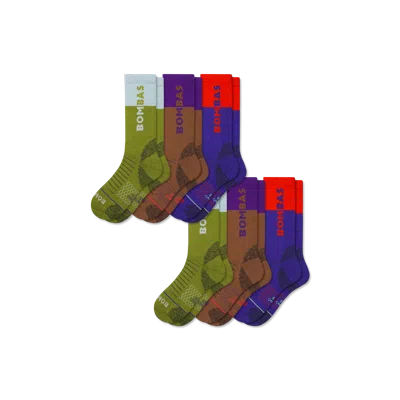 Bombas Merino Wool Blend Hiking Performance Calf Sock 6-pack In Multi
