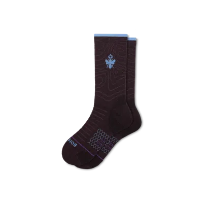 Bombas Merino Wool Blend Hiking Performance Calf Socks In Ganache