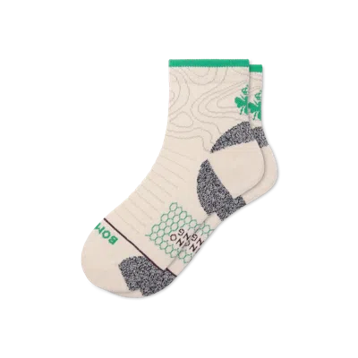 Bombas Merino Wool Blend Hiking Performance Quarter Socks In Ecru