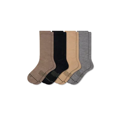 Bombas Merino Wool Blend Modern Rib Calf Sock 4-pack In Multi